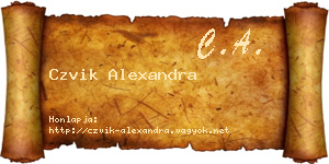 Czvik Alexandra névjegykártya