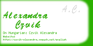 alexandra czvik business card
